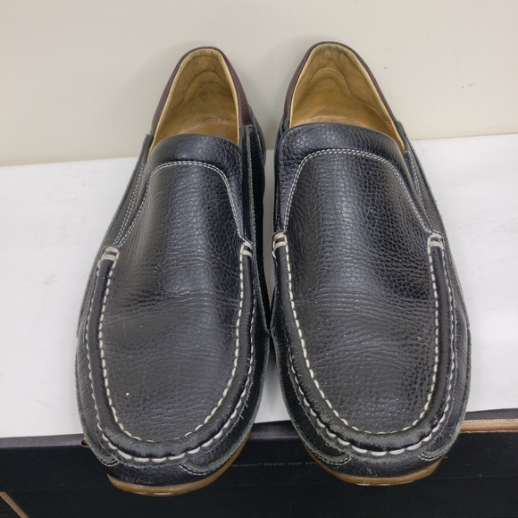 Pabder Black Brown Calf Leather Loafer Men's 7.5 M - Picture 2 of 10
